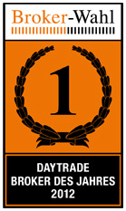 Auszeichnung Daytrade Broker des Jahres 2012