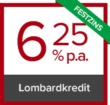 Lombardkredit mit einem Zinssatz von 6,25%